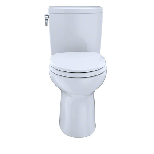 1.0 GPF Two-Piece Round Toilet with Single Flush and Right Hand Trip Lever in Cotton