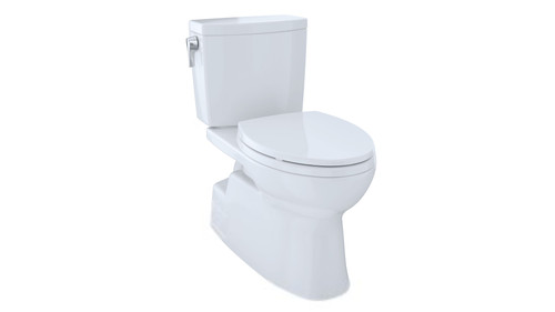 1.0 GPF Two-Piece Elongated Toilet with Single Flush in Cotton