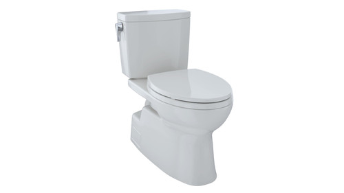 1.0 GPF Two-Piece Elongated Toilet with Single Flush in Colonial White