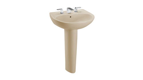 Toto LPT241.4G#03 4-in Faucet Center Pedestal Lavatory with CeFiONtect Bone