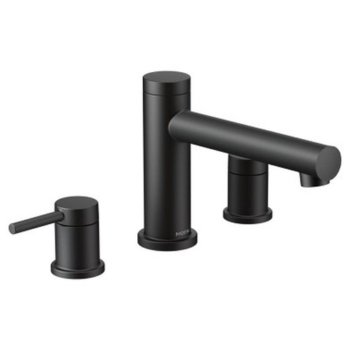 Moen T393BL Two-Handle Non Diverter Roman Tub Faucet in Matte Black