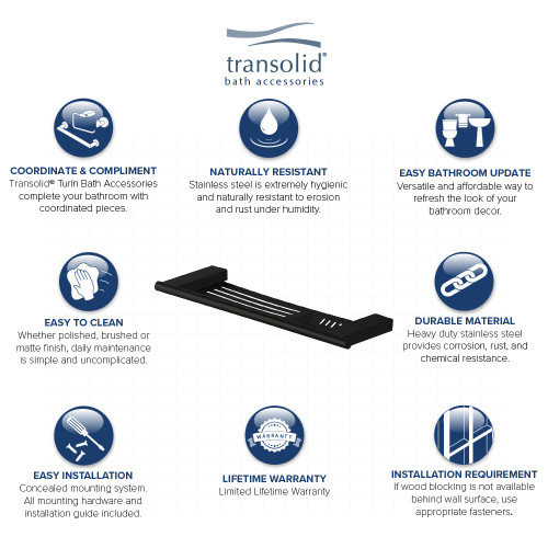 Transolid MSD16-BK Soap Dish, In Black
