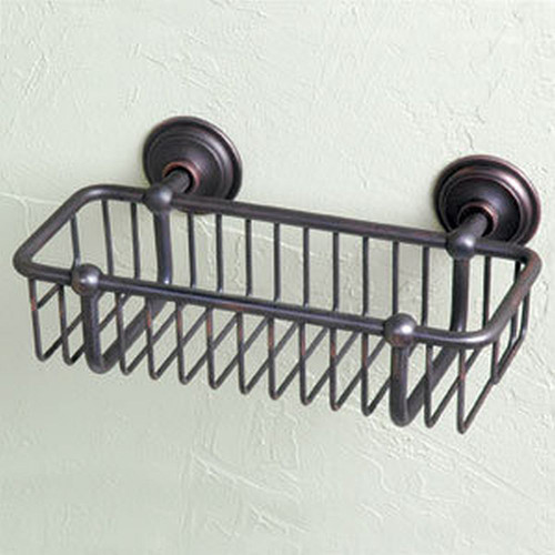 Satin Nickel 9in Basket in Satin Nickel