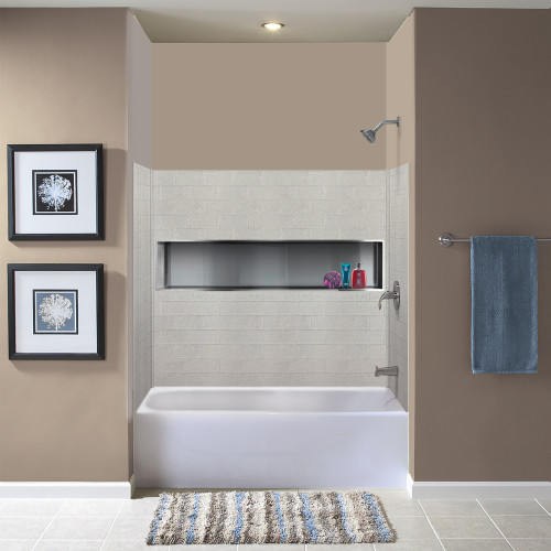 36-In X 60-In X 60-In 3-Piece Tub Wall Kit, In Grey Beach