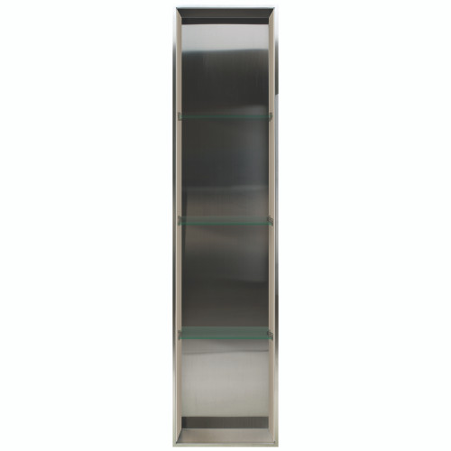 58.5-in Storage Pod, In Stainless Steel/Biscuit