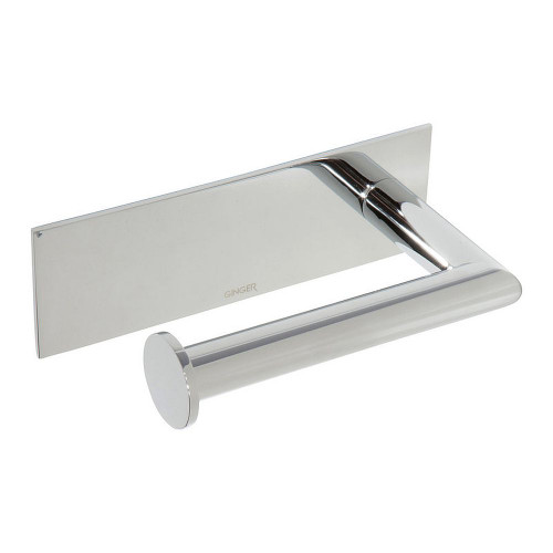 Ginger 2806L/SN Single Post Toilet Paper Holder in Satin Nickel