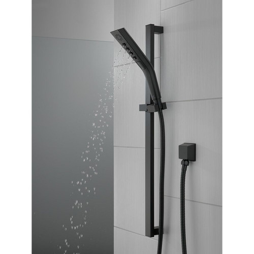 3-Setting Slide Bar Hand Shower in Matte Black