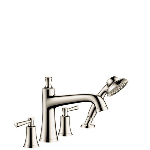 Hansgrohe 04777830 Joleena 4-Hole Roman Tub Set Trim with 1.75 GPM Handshower in Polished Nickel