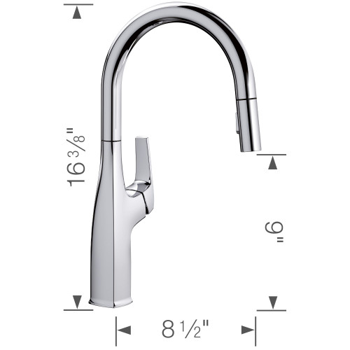 SINK FCT 442677 PC RIVANA PULL-DOWN 1.5gpm