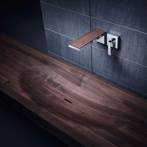 Wall-Mounted Single-Handle Faucet Trim without Plate in Chrome