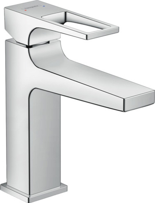 Single-Hole Faucet 110 with Loop Handle and Pop-Up Drain in Chrome