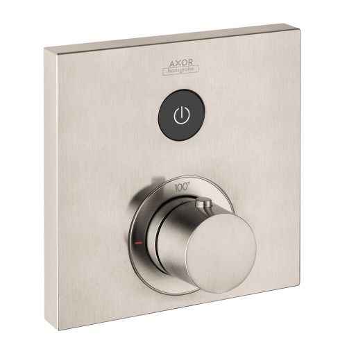 Single Function Thermostatic Trim Square in Brushed Nickel