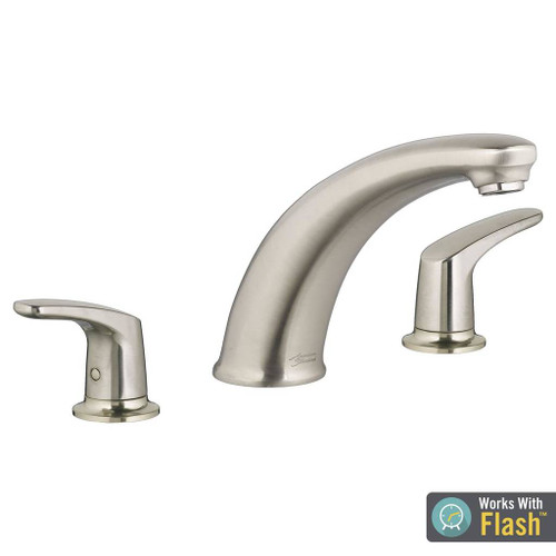 American Standard T075920.295 Roman Tub Faucet for Flash Rough-in Valves in Brushed Nickel Finish