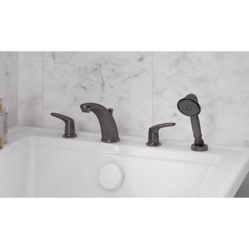 American Standard T075921.278 Roman Tub Faucet with Personal Shower for Flash Rough-In Valves in Legacy Bronze Finish