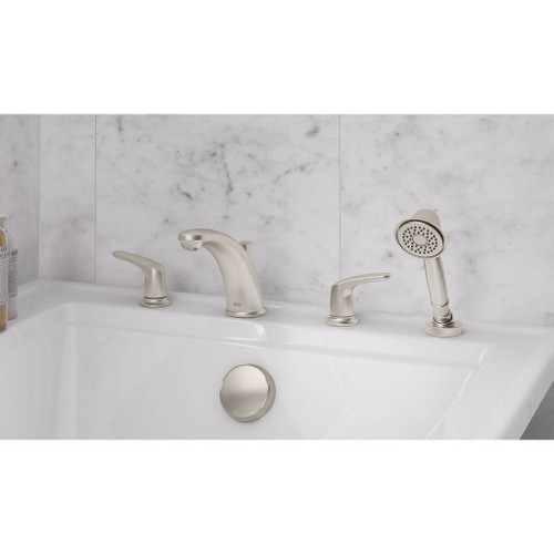 American Standard T075921.295 Roman Tub Faucet with Personal Shower for Flash Rough-In Valves in Brushed Nickel Finish