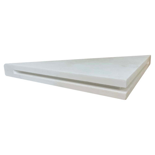 9-in x 9-in Solid Surface Corner Shelf, in Grey