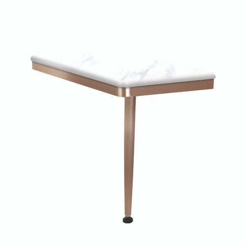 Transolid SSSL2412R-CB47 24in x 12in Right-Hand Shower Seat with PVD Coated Champagne Bronze Frame and Leg