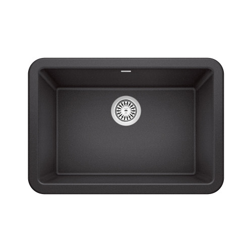 Blanco 27-in x 19-in Granite Single Bowl Apron Front Farmhouse Kitchen Sink in Anthracite