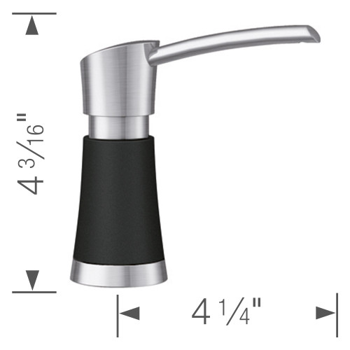 Blanco 442902 Artona Soap Dispenser in Coal Black/Stainless