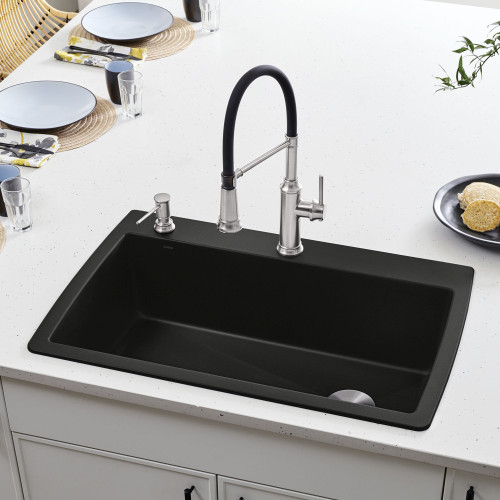 Blanco 442917 Diamond Super Single Dual Mount in Coal Black