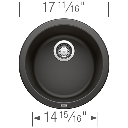 Blanco 525960 Rondo Bar Sink in Coal Black