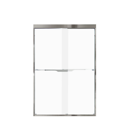 Transolid FBPT487008F-J-PC Frederick 45.75-47 in. W x 70 in. H Semi-Frameless Bypass Shower Door in Polished Chrome with Frosted Glass 