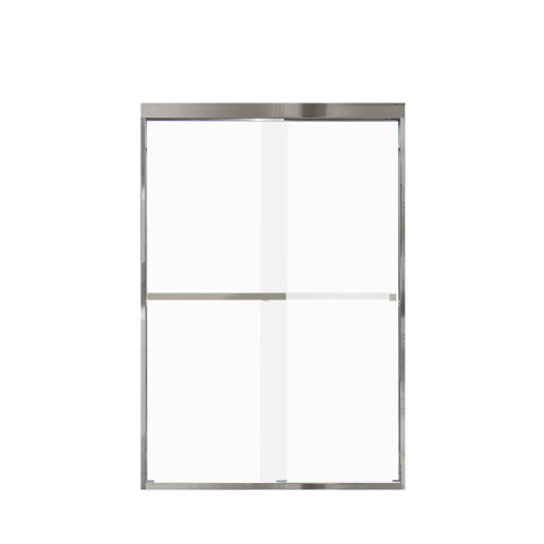 Transolid FBPT487008F-S-BN Frederick 45.75-47 in. W x 70 in. H Semi-Frameless Bypass Shower Door in Brushed Stainless with Frosted Glass