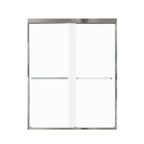 Transolid FBPT607608F-R-PC Frederick 57.75-59 in. W x 76 in. H Semi-Frameless Bypass Shower Door in Polished Chrome with Frosted Glass 