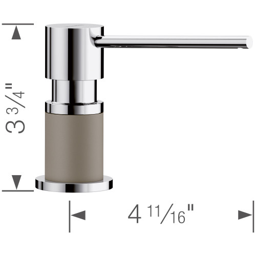 Blanco 402306 Lato Soap Dispenser in Chrome/Truffle