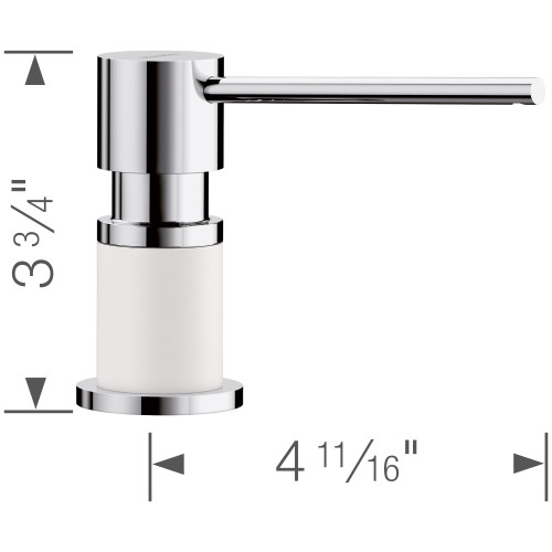 Blanco 402307 Lato Soap Dispenser in Chrome/White