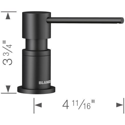 Blanco 443031 Lato Soap Dispenser in Matte Black