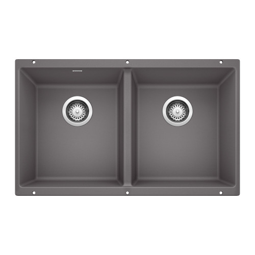 Blanco KA-519050 Precis Equal Double Bowl Sink Kit in Cinder