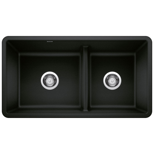 Blanco KA-442925 Precis Reversible 1-3/4 Low Divide Sink Kit in Coal Black