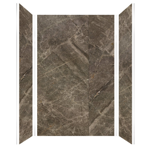 Transolid TWK603696-KI82H Titan 64-in x 39-in x 96-in Shower Wall Trimmable Kit, Sahara (Honed)
