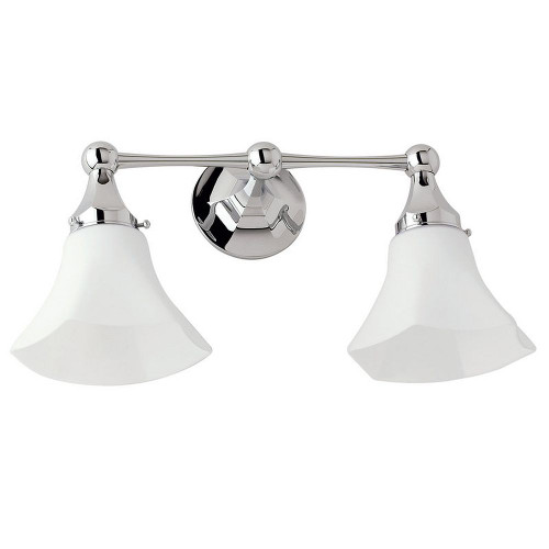 2 Light Bathroom Sconce in Polished Nickel