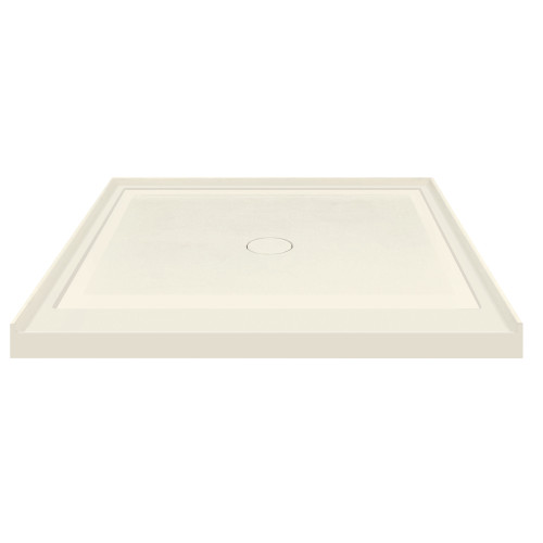 Transolid FSL3636C-02 36-in x 36-in Cast Solid Surface Low Profile Shower Base with Concealed Center Drain, Cameo 