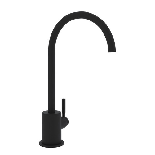 Rohl R7517MB Lux C-Spout Filter Faucet with Metal Lever Handle, Matte Black