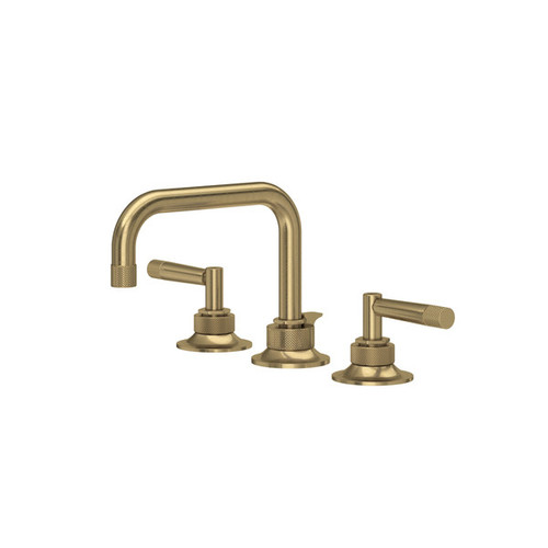 Rohl MB-2009LMAG-2 Graceline U-Spout Widespread Bathroom Faucet, Antique Gold