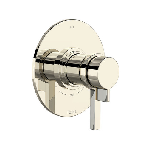 Rohl TLB23W1LMPN Lombardia 1/2-in Thermostatic and Pressure Balance Trim with 3 Functions with Lever Handle, Polished Nickel