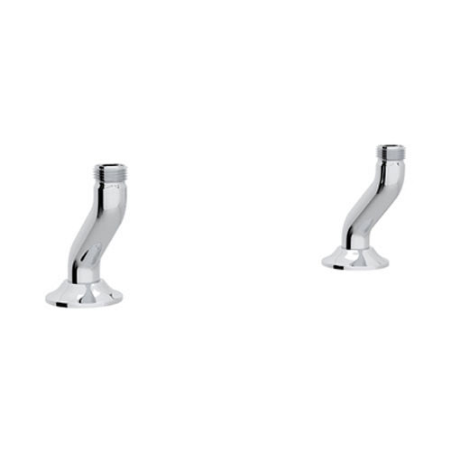 Straight Deck Unions for Bridge Faucets in Polished Chrome