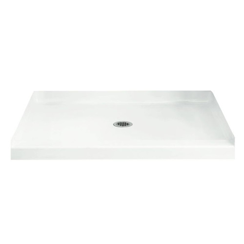 Shower Base 36-in L x 60-in W with Center Drain in White