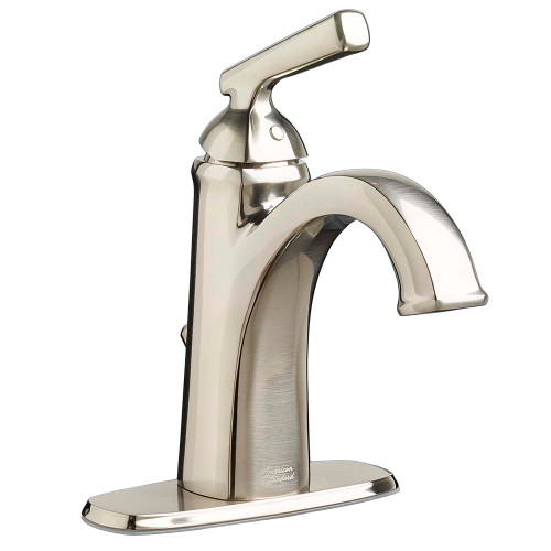 1-Handle Monoblock Bathroom Faucet in Brushed Nickel