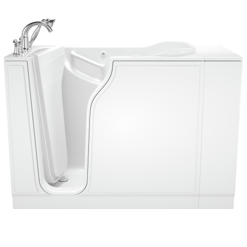 30-in. x 52-in. Walk-In Air Spa Bathtub with Left-Hand Drain and Tub Faucet in White