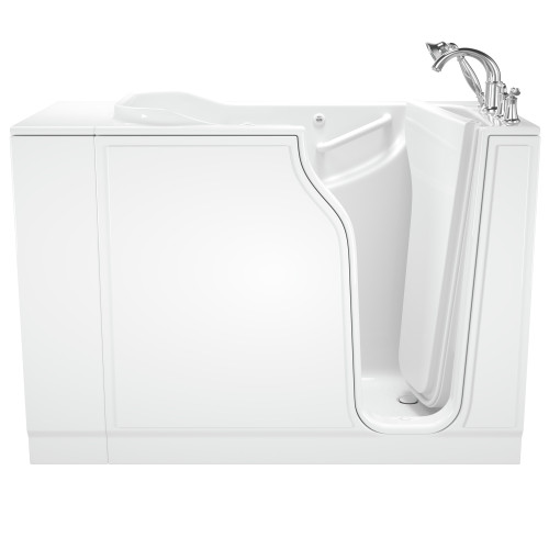 30-in. x 52-in. Walk-In Air Spa Bathtub with Right-Hand Drain and Tub Faucet in White