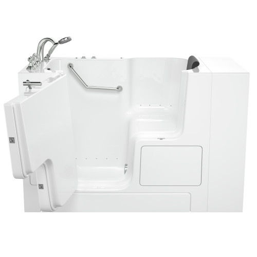 American Standard 3252OD.109.ALW-PC 32-in. x 52-in. Outward Opening Door Walk-In Air Spa Bathtub with Left Door/Drain and Tub Faucet in White
