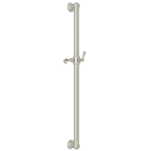 36-in Decorative Grab Bar with Lever Handle Slider in Polished Nickel