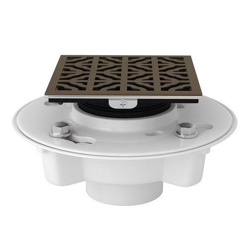 PVC 2-in x 3-in Drain Kit with 3146 Petal Decorative Cover in English Bronze
