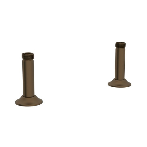 Georgian Era Straight Deck Unions For Bridge Faucet In English Bronze