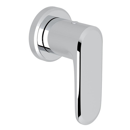 Trim for Volume Control and Diverter with Metal Lever in Polished Chrome