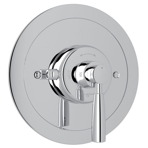 Thermostatic Trim with Metal Lever and without Volume Control in Polished Chrome